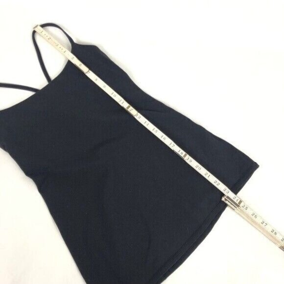 Lululemon Black Tank Strappy Back Workoutout Top Size 6 solid Stretch - Picture 4 of 5